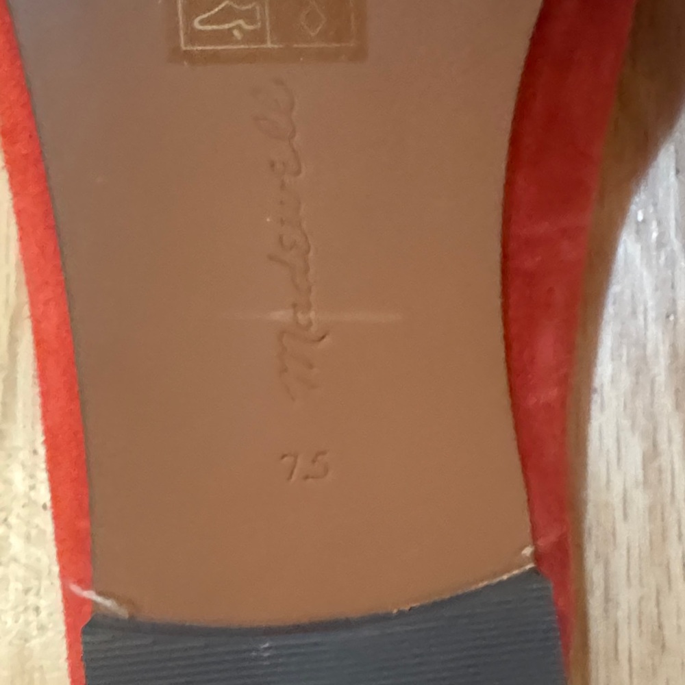 Madewell Women's Red Suede Flats - Picture 4 of 6